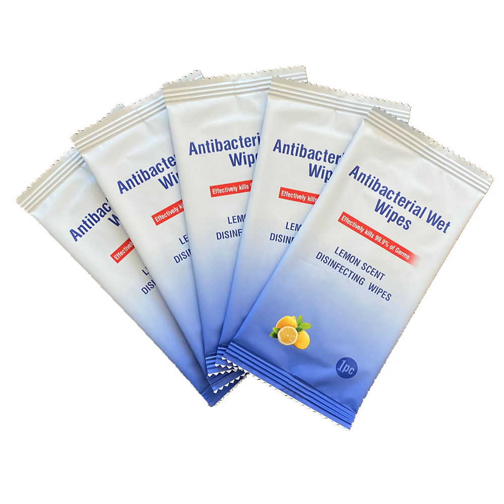emballage individuel Lingettes nettoyantes antibactériennes
